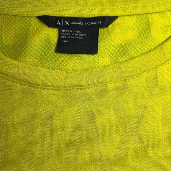 ARMANI EXCHANGE OVERSIZED CROPPED LONG SLEEVE TOP size Large - Picture 6 of 6